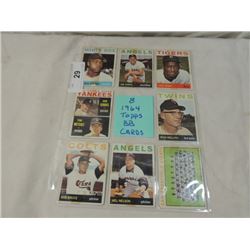 LOT 8 1964 TOPPS BASEBALL CARDS