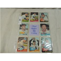 LOT 8 1965 TOPPS BASEBALL CARDS