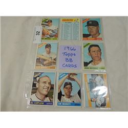 LOT 8 1966 TOPPS BASEBALL CARDS