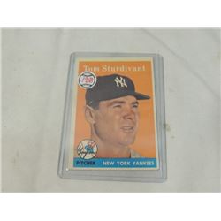 TOPPS BASEBALL CARD 1958 TOM STURDIVANT