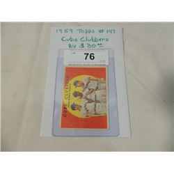 1959 TOPPS BASEBALL CARD CUBS CLUBBERS #147