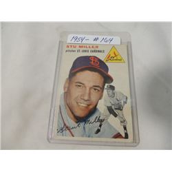 1954 TOPPS STU MILLER #164 BASEBALL CARD