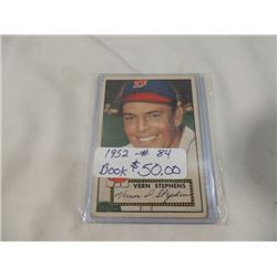 1952 TOPPS VERN STEPHENS #84 BASEBALL CARD
