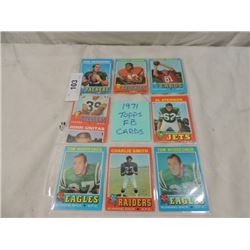 8 CARD LOT FOOTBALL SPORTS CARDS TOPPS 1971