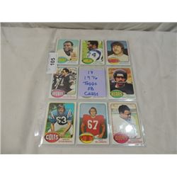 17 CARD LOT FOOTBALL SPORTS CARDS TOPPS 1976