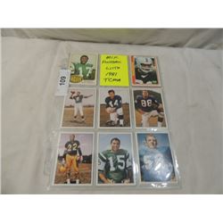 LOT 16 MISC FOOTBALL CARDS & 1981 TCMA