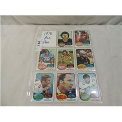LOT 8 1976 ALL PRO FOOTBALL CARDS