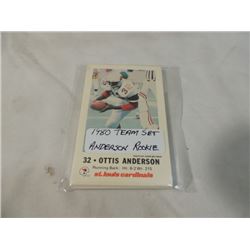 1980 TEAM SET CARDINALS FOOTBALL CARDS