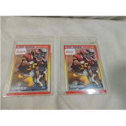 2 CARD LOT JUNIOR SEAU ROOKIE CARDS FOOTBALL SCORE