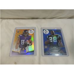 2 FOOTBALL CARDS TOPPS REFRACTORS