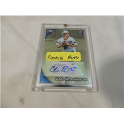 TOPPS CHROME ROOKE AUTOGRAPH ZAC ROBINSON FOOTBALL