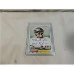 1981 TOPPS WALTER PAYTON #400 FOOTBALL CARD