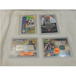 4 CARD FOOTBALL LOT JERSEY AUTO PACKERS MORE