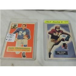 1955 TOPPS DALE ATKESON 1956 CHRISTIANSEN CARDS