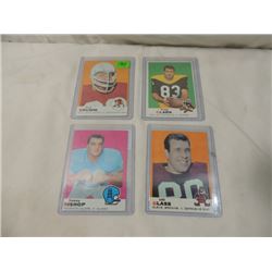 LOT 4 1969 TOPPS FOOTBALL CARDS VINTAGE