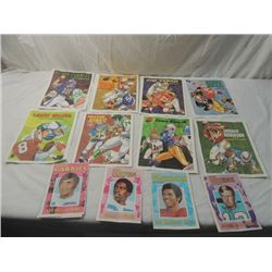 LOT 13 1970 & 1971 TOPPS FOOTBALL PINUPS VINTAGE