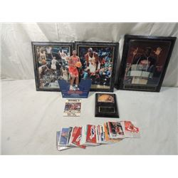 HUGE BOX LOT JORDAN BULLS MEMORABILIA PLAQUES WOW!