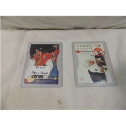LOT 2 DI CUT HOCKEY CARDS: BURE, ROENICK