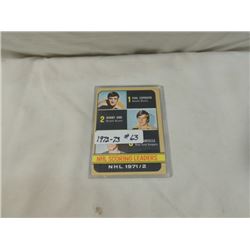 1972-1973 HOCKEY CARD ORR ESPOSITO SCORING LEADERS