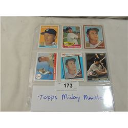 8 BASEBALL SPORTS CARDS ALL MICKEY MANTLE WOW!!