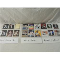18 CARD LOT BASEBALL CARDS KALINE JETER PUJOLS