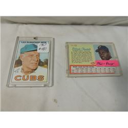 2 BASEBALL CARDS 1967 TOPPS 1961 POST CLEMENTE