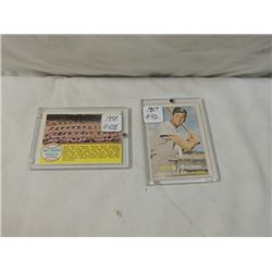 2 VINTAGE BASEBALL CARDS 1957 1958 TOPPS MICKEY