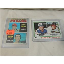 2 TOPPS BASEBALL CARDS 1970 ROOKIE STARS 1977