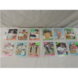 12 OLD TOPPS BASEBALL CARDS 1965 1966