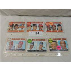6 TOPPS BASEBALL CARDS 1968 1969