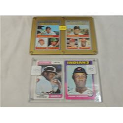 4 CARD LOT TOPPS BASEBALL 1970 1974 1975 WOW