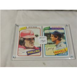 MINT 1980 TOPPS BASEBALL CARDS BRETT ROSE