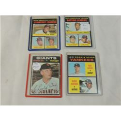 4 TOPPS BASEBALL CARDS ALL 1971 VINTAGE