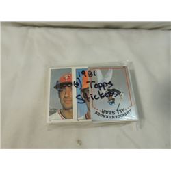 1981 TOPPS STICKERS LOT 100+ ALL STARS