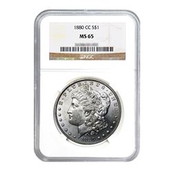 1880-CC $1 Morgan Silver Dollar - NGC MS65
