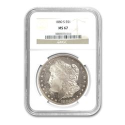 1880-S $1 Morgan Silver Dollar - NGC MS67