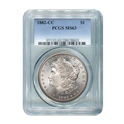 1882-CC $1 Morgan Silver Dollar - PCGS MS63