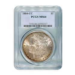 1884-CC $1 Morgan Silver Dollar - PCGS MS64