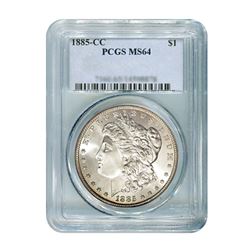 1885-CC $1 Morgan Silver Dollar - PCGS MS64
