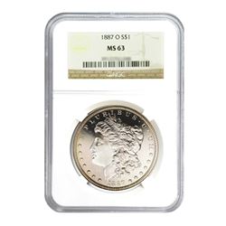 1887-O $1 Morgan Silver Dollar - NGC MS63
