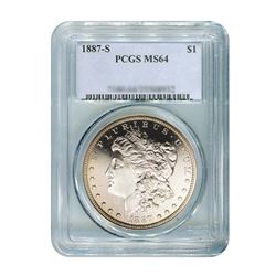 1887-S $1 Morgan Silver Dollar - PCGS MS64