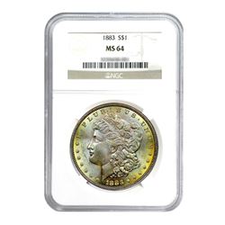1883 $1 Morgan Silver Dollar - NGC MS64