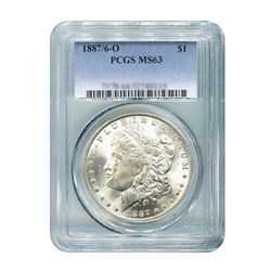 1887 / 6-O$1 Morgan Silver Dollar - PCGS MS63