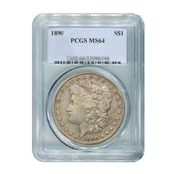 1890 $1 Morgan Silver Dollar - PCGS MS64