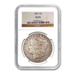 1893 $1 Morgan Silver Dollar - NGC VF25