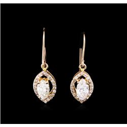 1.80ctw Diamond Earrings - 14KT Rose Gold