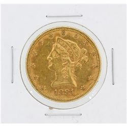 1881 $10 AU Liberty Head Eagle Gold Coin