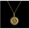 Image 1 : 8-14KT Yellow Gold Religious Pendant With Chain