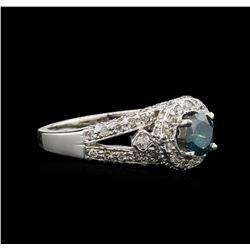 1.22ctw Fancy Blue Diamond Ring - 14KT White Gold