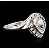 Image 1 : 10KT White Gold 0.20ctw Diamond Ring